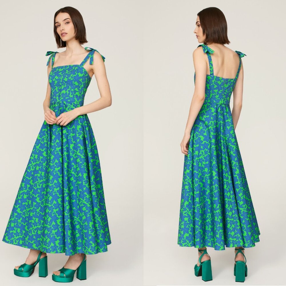 Shoshanna Majorelle Dress - Blue and Green - Size 8